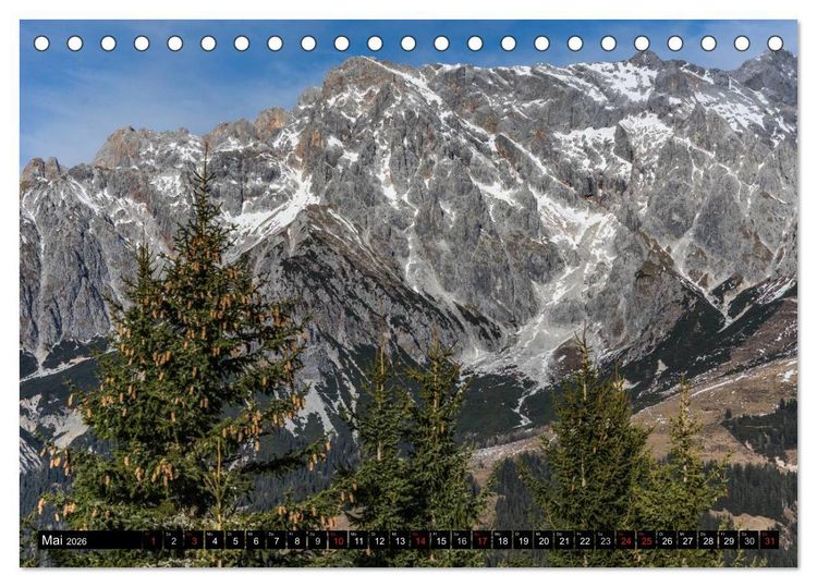 Produktbild: HOCHK&Ouml;NIG - Gipfel der Salzburger Alpen (Tischkalender 2026 DIN A5 quer), CALVENDO Monatskalender