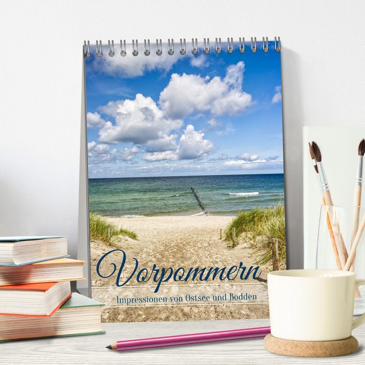 Produktbild: Vorpommern, Impressionen von Ostsee und Bodden (Tischkalender 2026 DIN A5 hoch), CALVENDO Monatskalender