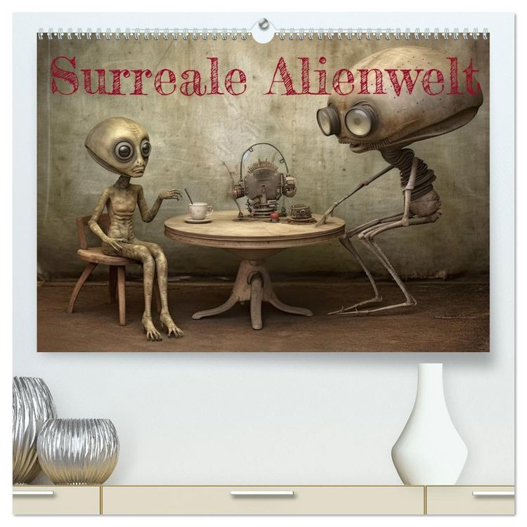 Produktbild: Surreale Alienwelt (hochwertiger Premium Wandkalender 2026 DIN A2 quer), Kunstdruck in Hochglanz
