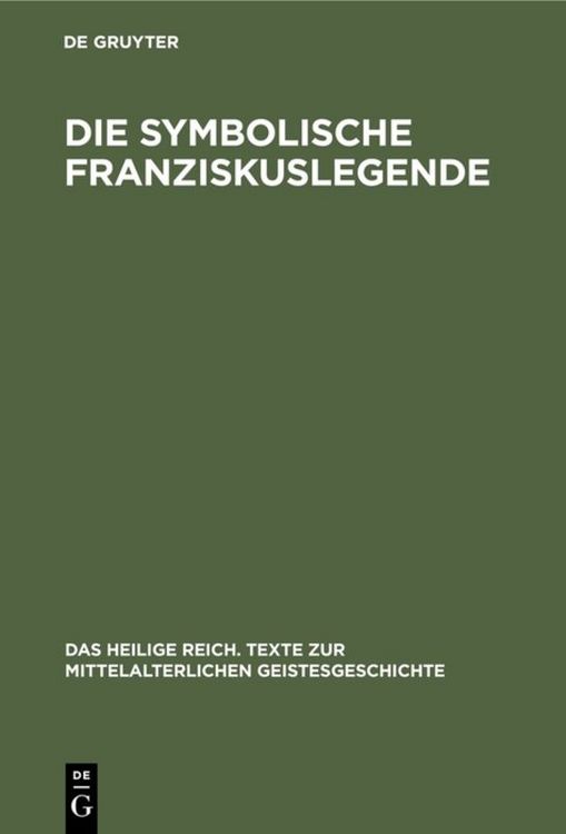 Produktbild: Die symbolische Franziskuslegende