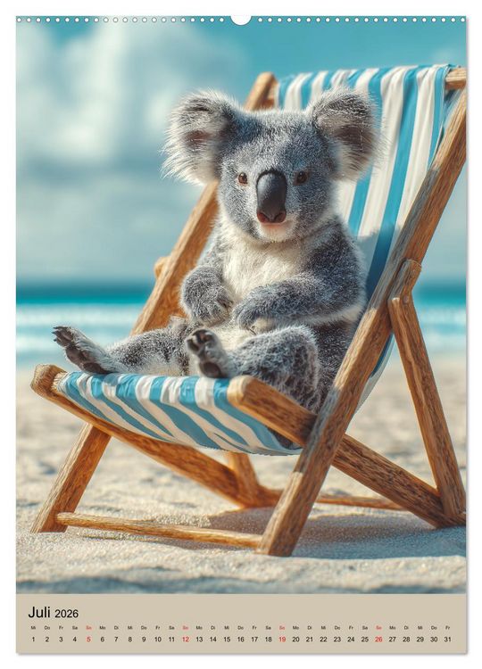 Produktbild: Workaholic - Mach mal Pause und chill wie ein Koala (hochwertiger Premium Wandkalender 2026 DIN A2 hoch), Kunstdruck in Hochglanz