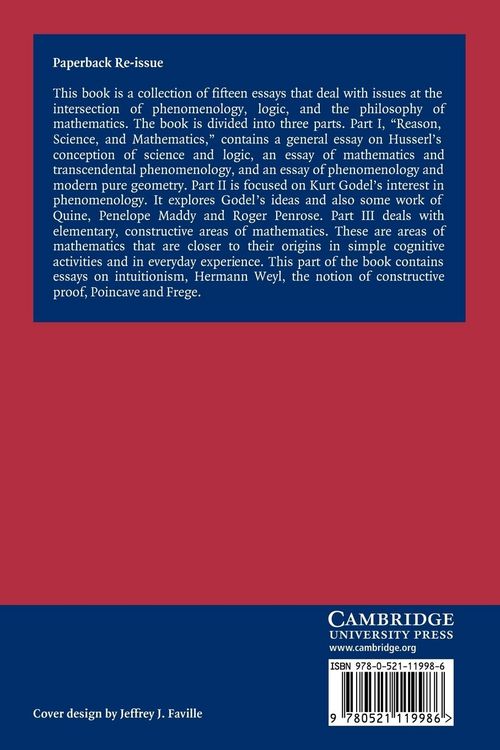 Produktbild: Phenomenology, Logic, and the Philosophy of Mathematics