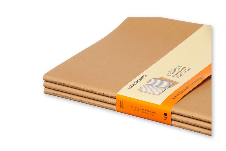 Produktbild: Moleskine Cahier Extra Large liniert packpapierbraun. 3er Pack