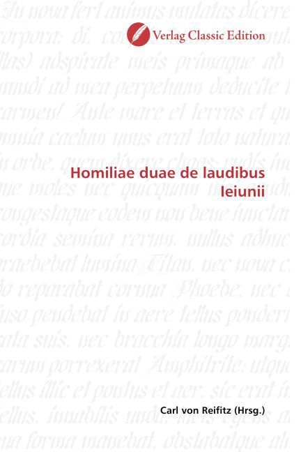 Produktbild: Homiliae duae de laudibus Ieiunii