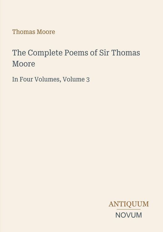 Produktbild: The Complete Poems of Sir Thomas Moore