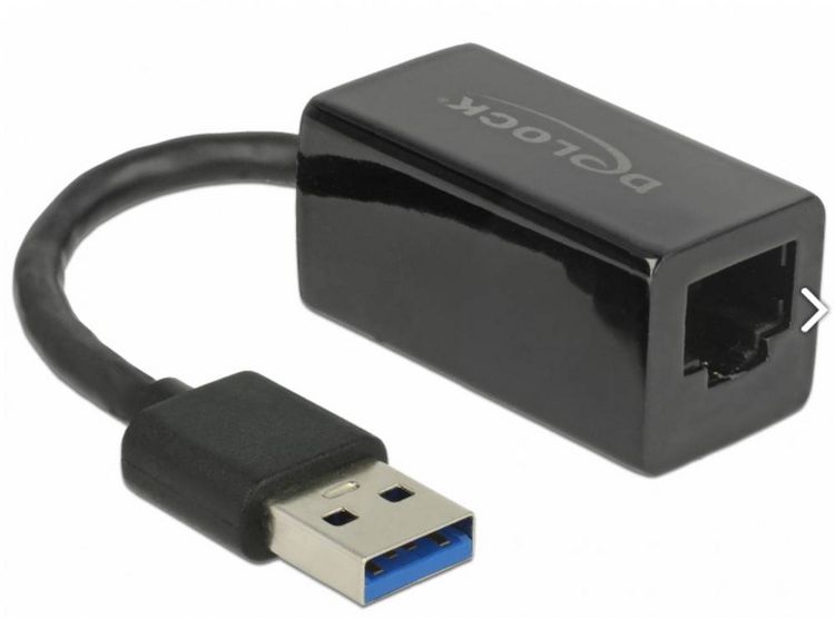 Produktbild: Delock USB 2.0 Adapter [1x USB-A Stecker - 1x RJ45-Buchse] 65903 12.7cm