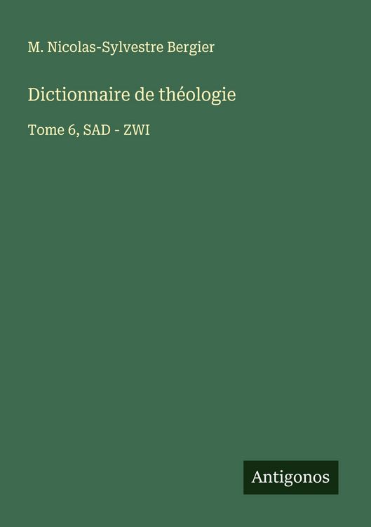 Produktbild: Dictionnaire de th&eacute;ologie