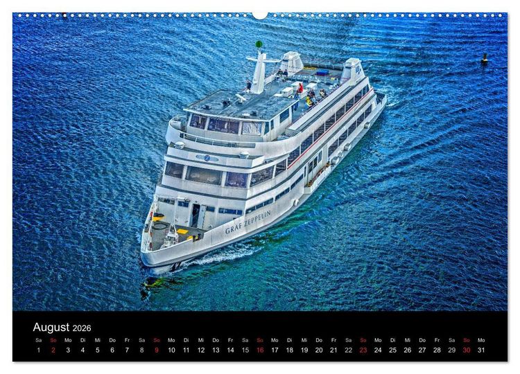 Produktbild: Bodensee-Schiffe und Boote (hochwertiger Premium Wandkalender 2026 DIN A2 quer), Kunstdruck in Hochglanz
