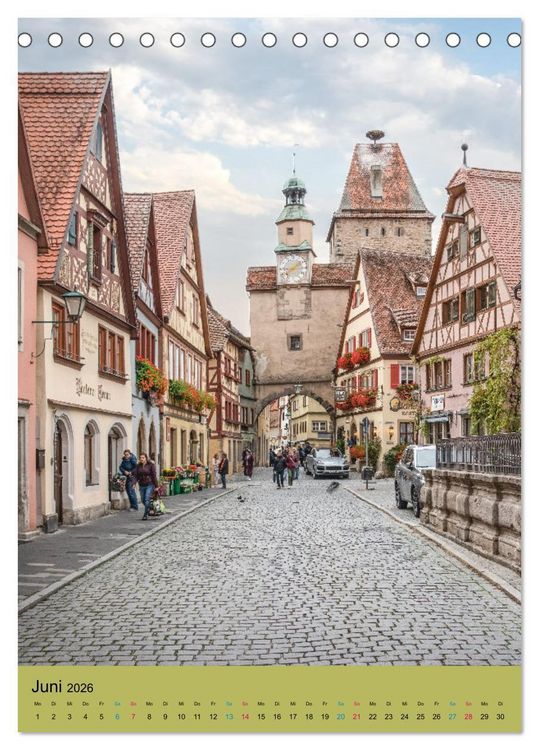 Produktbild: Rothenburg ob der Tauber (Tischkalender 2026 DIN A5 hoch), CALVENDO Monatskalender