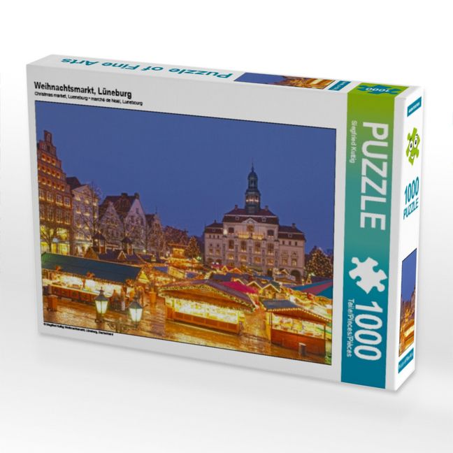 Produktbild: CALVENDO Puzzle Weihnachtsmarkt, L&uuml;neburg | 1000 Teile Lege-Gr&ouml;&szlig;e 64x48cm Foto-Puzzle f&uuml;r gl&uuml;ckliche Stunden