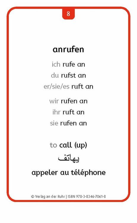 Produktbild: Verben: Set 2 - Deutsch, Englisch, Franz&ouml;sisch und Arabisch