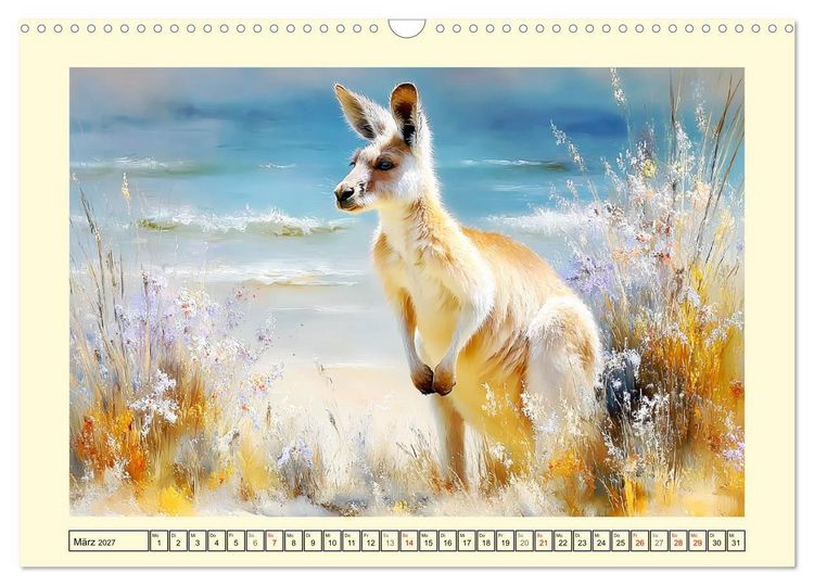 Produktbild: K&auml;ngurus. Spa&szlig; zwischen Sand, Wind und Wellen (Wandkalender 2027 DIN A3 quer), CALVENDO Monatskalender