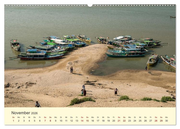 Produktbild: Leben in Myanmar (hochwertiger Premium Wandkalender 2026 DIN A2 quer), Kunstdruck in Hochglanz