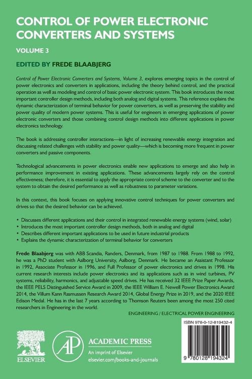 Produktbild: Control of Power Electronic Converters and Systems