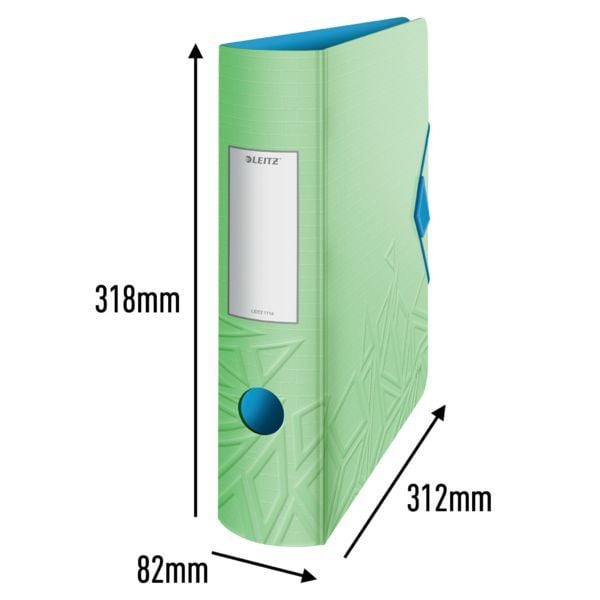 Produktbild: LEITZ Ordner Urban Chic gr&uuml;n DIN A4 R&uuml;ckenbreite 8,2 cm