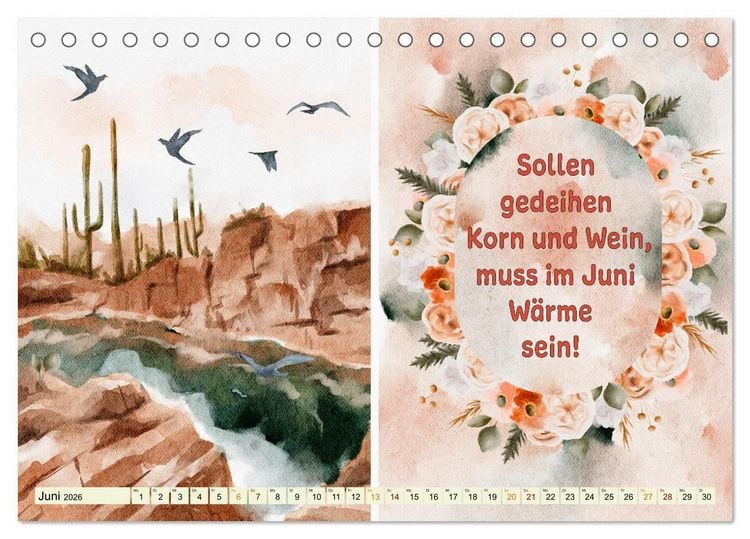 Produktbild: Regeln f&uuml;r das Wetter (Tischkalender 2026 DIN A5 quer), CALVENDO Monatskalender