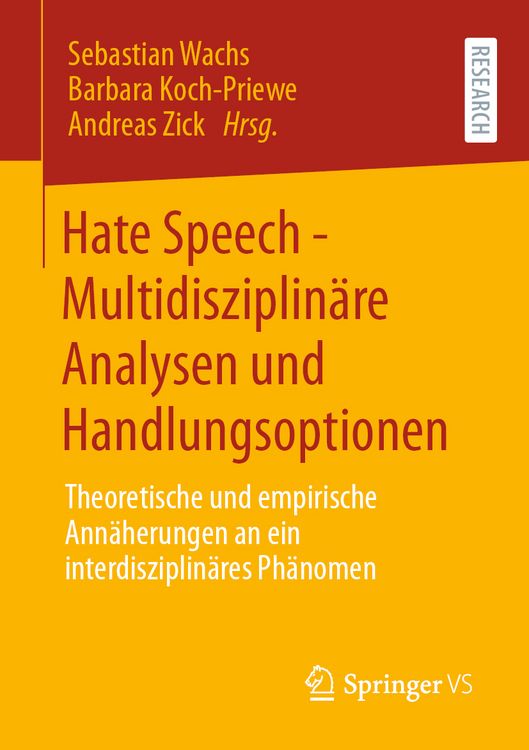 Produktbild: Hate Speech - Multidisziplin&auml;re Analysen und Handlungsoptionen