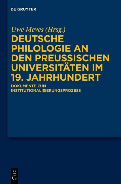 Produktbild: Deutsche Philologie an den preu&szlig;ischen Universit&auml;ten im 19. Jahrhundert