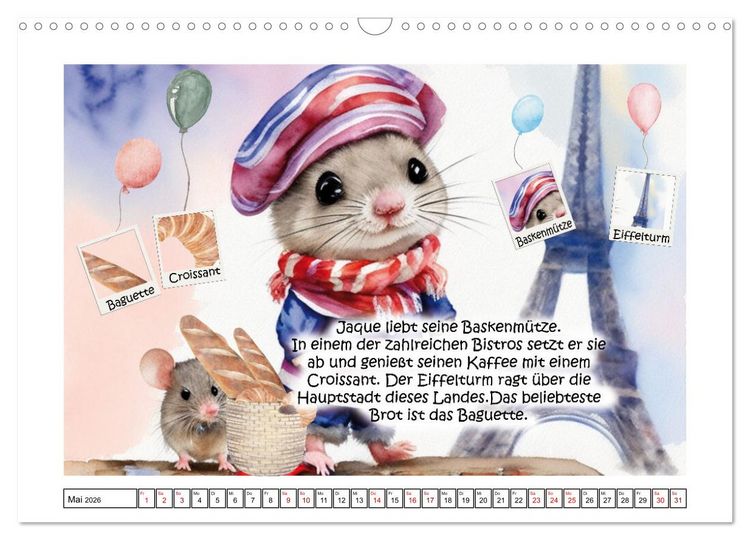 Produktbild: Mausgewitzt - Wo lebt die Maus? (Wandkalender 2026 DIN A3 quer), CALVENDO Monatskalender