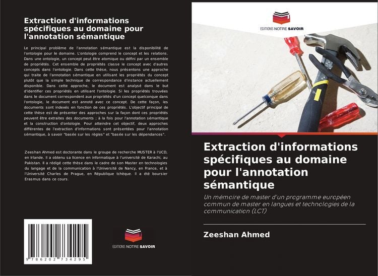 Produktbild: Extraction d'informations sp&eacute;cifiques au domaine pour l'annotation s&eacute;mantique