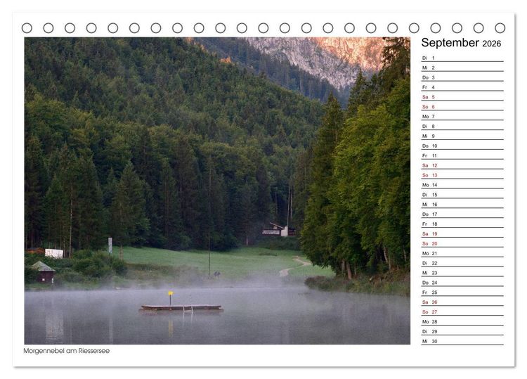 Produktbild: Zu Besuch am Riessersee (Tischkalender 2026 DIN A5 quer), CALVENDO Monatskalender