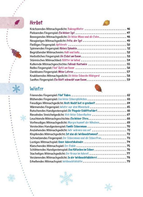 Produktbild: Das Krippen-Jahreszeitenbuch: Fingerspiele & Mitmachreime