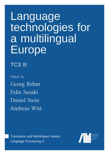 Produktbild: Language technologies for a multilingual Europe