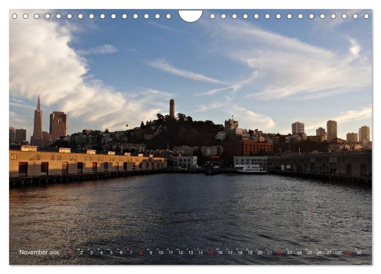 Produktbild: San Francisco Westk&uuml;ste USA (Wandkalender 2026 DIN A4 quer), CALVENDO Monatskalender