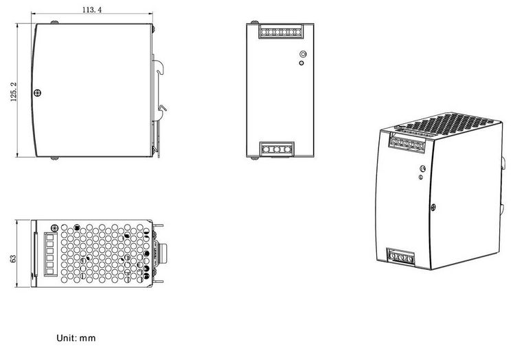 Produktbild: TRU COMPONENTS TC-13850164 Hutschienen-Netzteil (DIN-Rail) 48 V/DC 5 A 240 W Anzahl Ausg&auml;nge:1 x Inhalt 1 St.