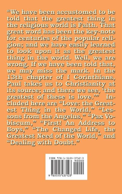 Produktbild: The Greatest Thing in the World and Other Addresses