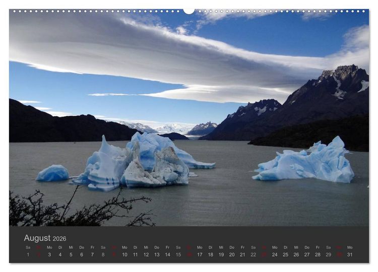 Produktbild: Von Iguaz&uacute; bis Ushuaia - vom Regenwald bis Feuerland (Wandkalender 2026 DIN A2 quer), CALVENDO Monatskalender