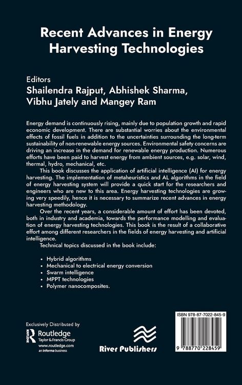 Produktbild: Recent Advances in Energy Harvesting Technologies