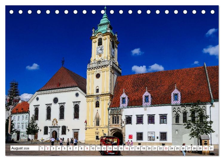 Produktbild: Bratislava die slowakische Sch&ouml;nheit (Tischkalender 2026 DIN A5 quer), CALVENDO Monatskalender