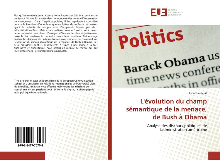 Produktbild: L'&eacute;volution du champ s&eacute;mantique de la menace, de Bush &agrave; Obama