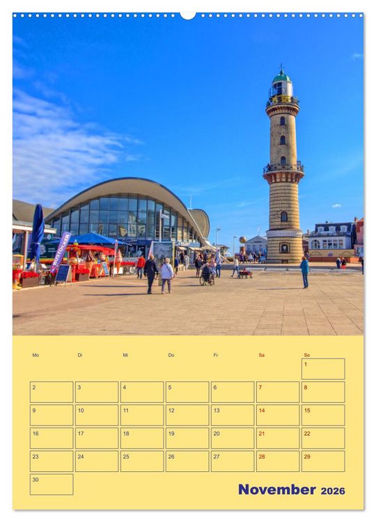 Produktbild: Sehnsuchtsort Warnem&uuml;nde (Wandkalender 2026 DIN A2 hoch), CALVENDO Monatskalender