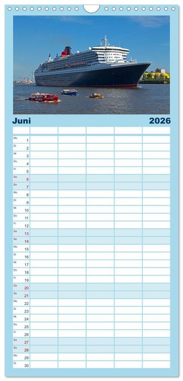 Produktbild: Familienplaner 2026 - Hamburg - Perle an der Elbe mit 5 Spalten (Wandkalender, 21 x 45 cm) CALVENDO