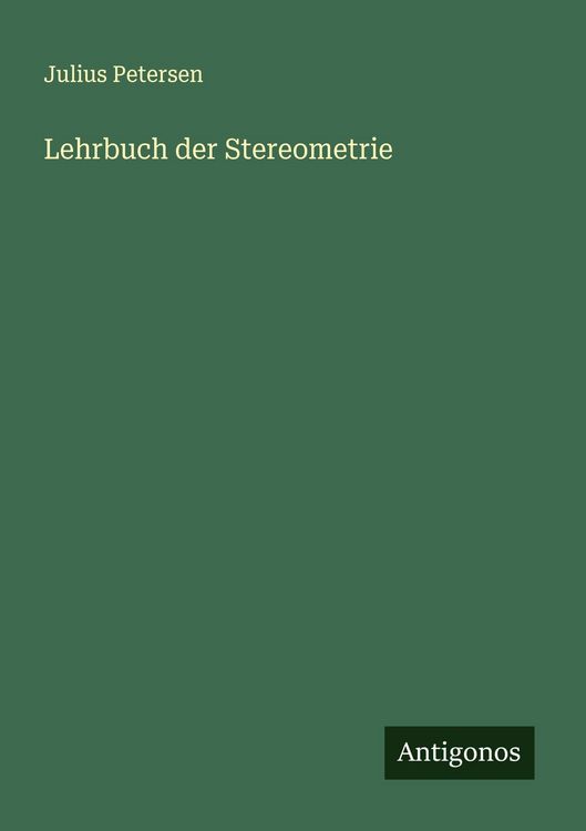 Produktbild: Lehrbuch der Stereometrie