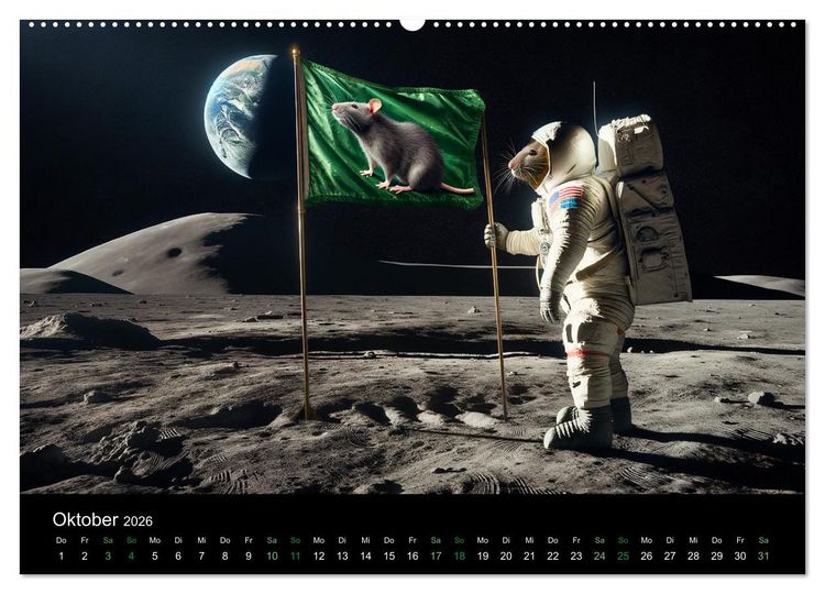 Produktbild: Abenteuerliche Ratten (hochwertiger Premium Wandkalender 2026 DIN A2 quer), Kunstdruck in Hochglanz