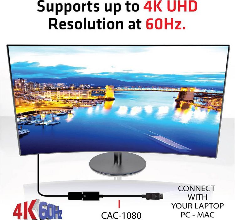 Produktbild: Club 3D - Video- / Audio-Adapter - DisplayPort (M)