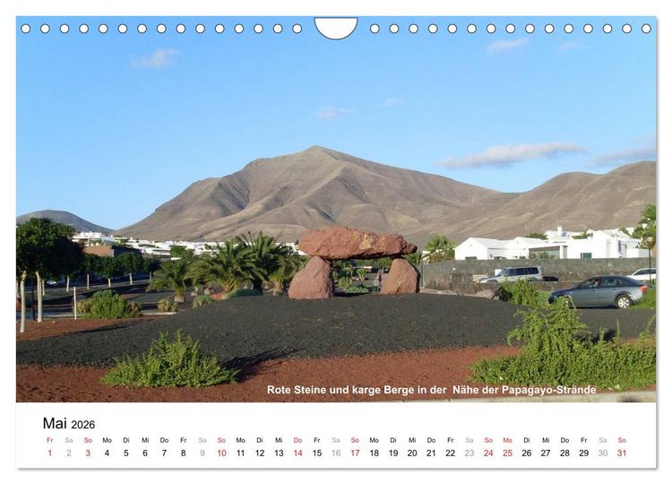 Produktbild: Die Canarischen Inseln - Lanzarote (Wandkalender 2026 DIN A4 quer), CALVENDO Monatskalender