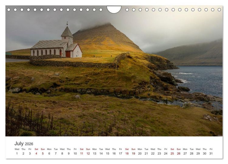 Produktbild: Autumn light at Faroe island (Wall Calendar 2026 DIN A4 landscape), CALVENDO 12 Month Wall Calendar