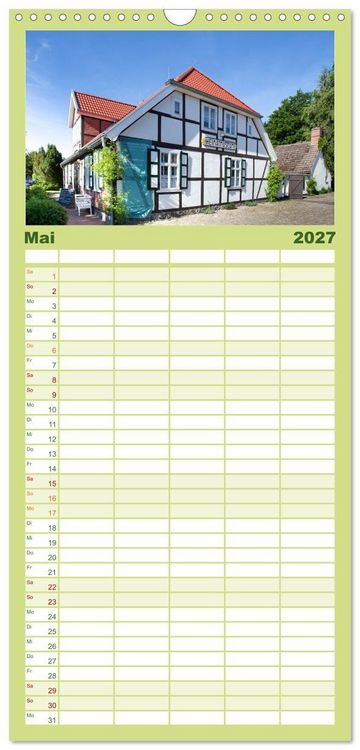 Produktbild: Familienplaner 2027 - Fischland-Dar&szlig;-Zingst - Momente einer Reise mit 5 Spalten (Wandkalender, 21 x 45 cm) CALVENDO