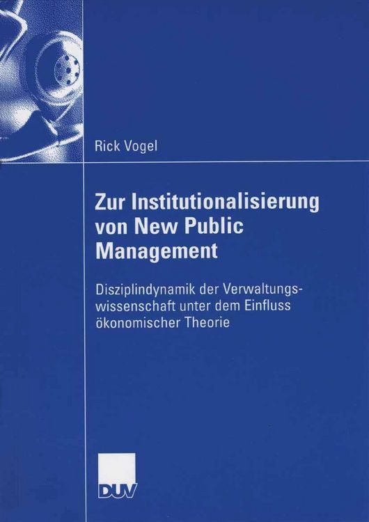 Produktbild: Zur Institutionalisierung von New Public Management