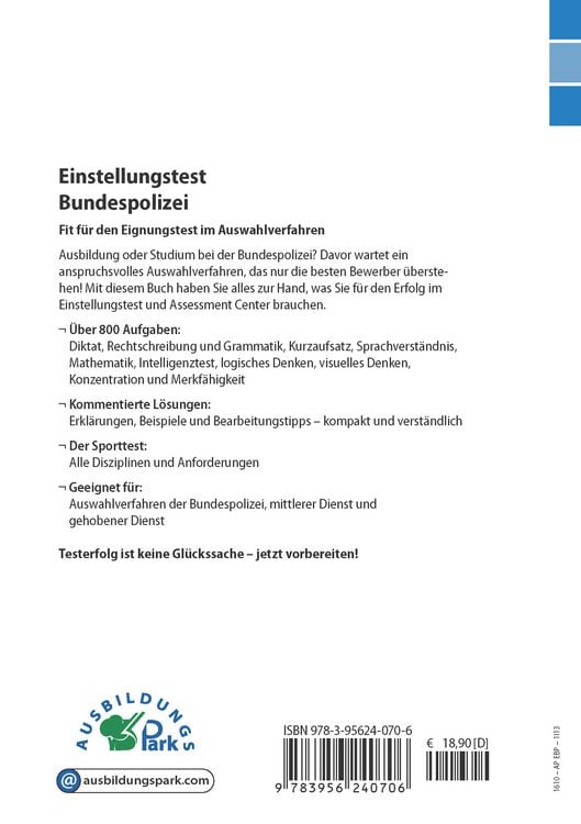 Produktbild: Einstellungstest Bundespolizei