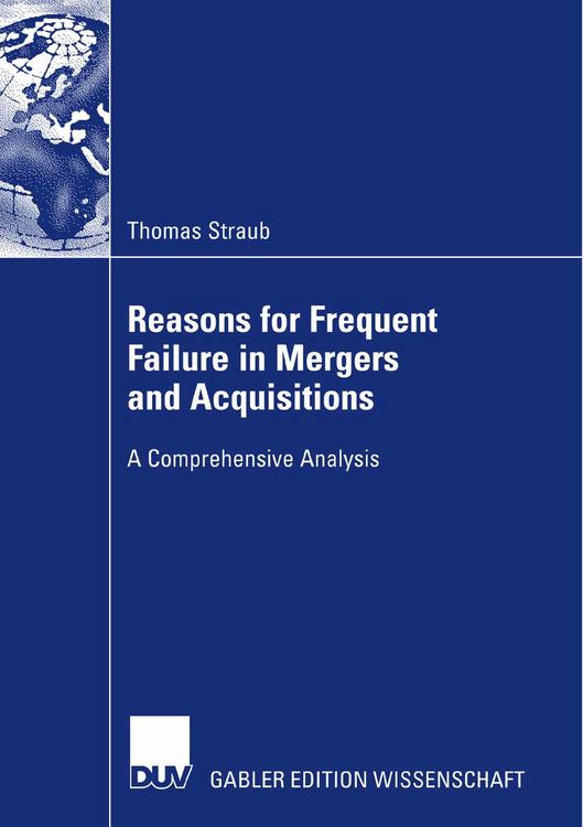 Produktbild: Reasons for Frequent Failure in Mergers and Acquisitions