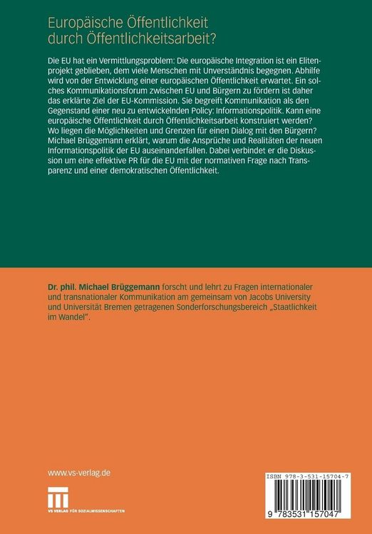Produktbild: Europ&auml;ische &Ouml;ffentlichkeit durch &Ouml;ffentlichkeitsarbeit?