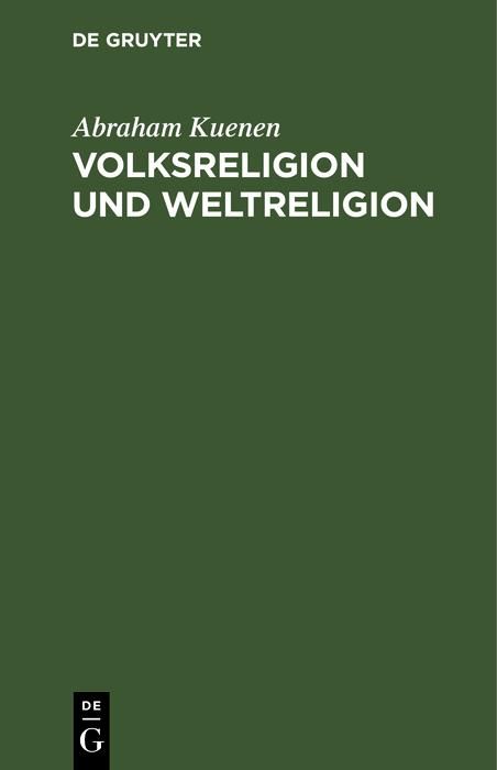 Produktbild: Volksreligion und Weltreligion