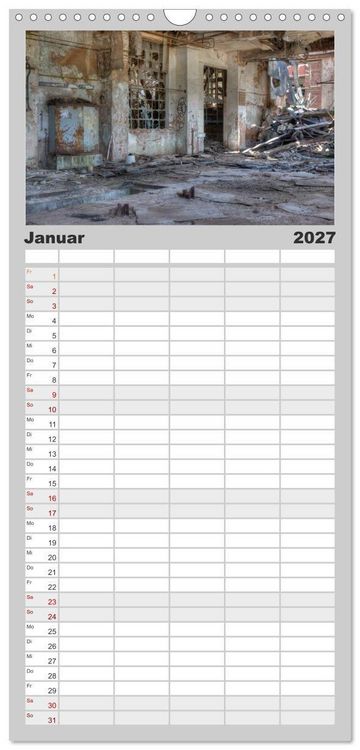 Produktbild: Familienplaner 2027 - Lost Places in Deutschland mit 5 Spalten (Wandkalender, 21 x 45 cm) CALVENDO