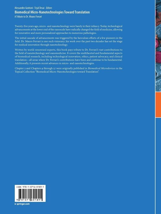 Produktbild: Biomedical Micro-Nanotechnologies Toward Translation