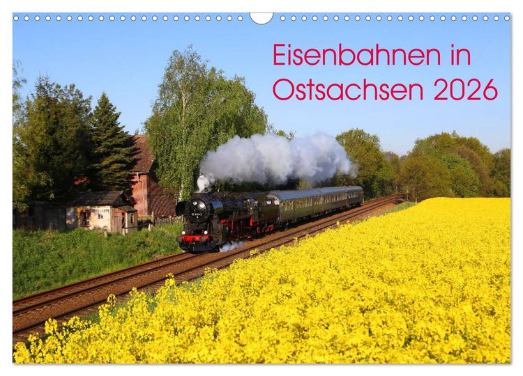 Produktbild: Eisenbahnen in Ostsachsen 2026 (Wandkalender 2026 DIN A3 quer), CALVENDO Monatskalender
